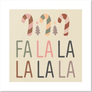 Fa La La La La La - Boho Christmas Posters and Art